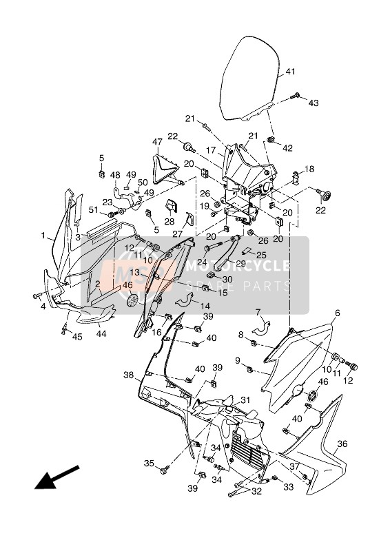 Yamaha YP125RA 2016 Parabrezza per un 2016 Yamaha YP125RA